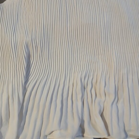Banana Republic Factory Women's Pleated Sleeveless Blouse Ivory SZ PM - Picture 2 of 8